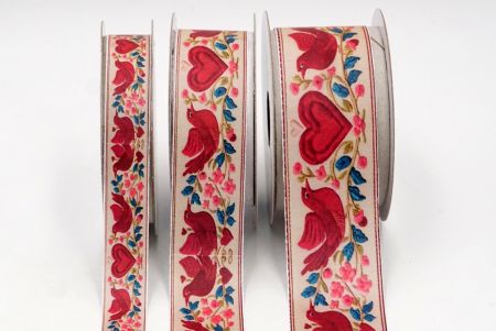 Aves et Amor Jacquard Ribbon_AI-KN